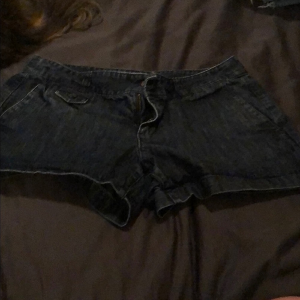 Dark denim shorts